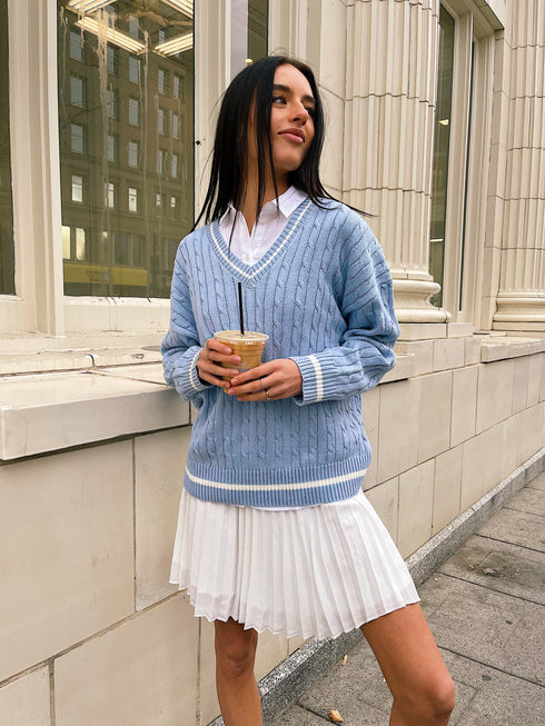 All Eyes On You Sweater// Chambray